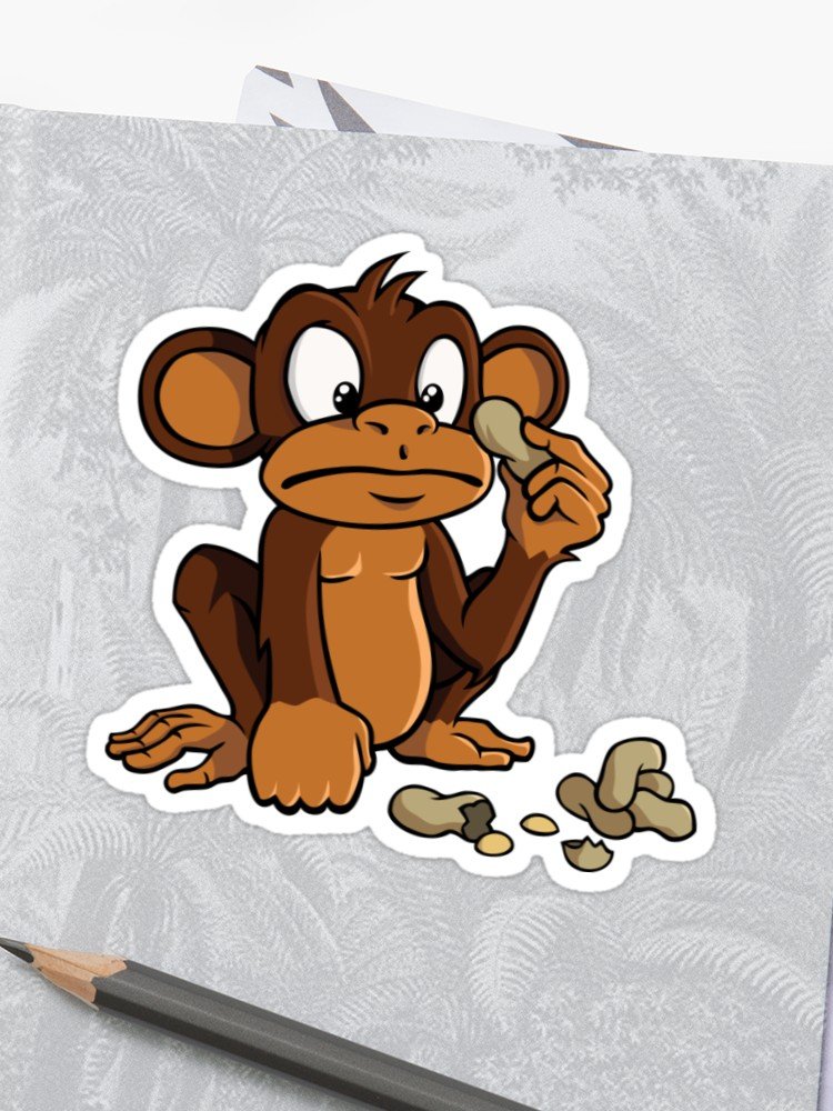 Monkey Eating Peanuts